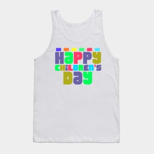 happy children's day typography design Tank Top